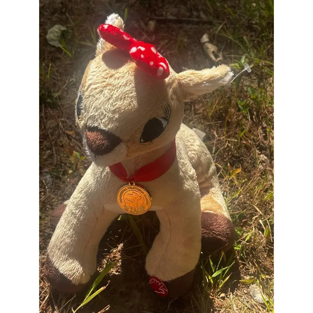 Singing Rudolph The Red Nosed Reindeer Stuffed Clarisse DanDee Lit Red Nose